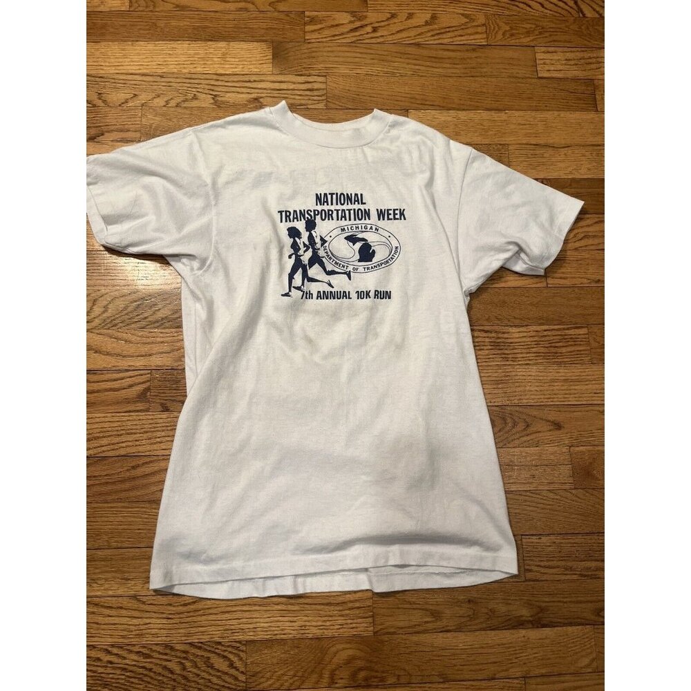 Vintage National 7th Transportation Week MI Race 10k Large(Fits Small) Tshirt